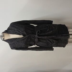Barefoot Dream Cozy Chic Lite Grey Soft Bathrobe Unisex Size 2